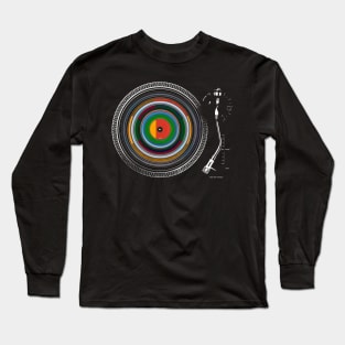 spinning vinyl record on turntable Long Sleeve T-Shirt